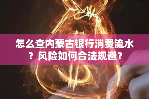 怎么查内蒙古银行消费流水?风险如何合法规避?