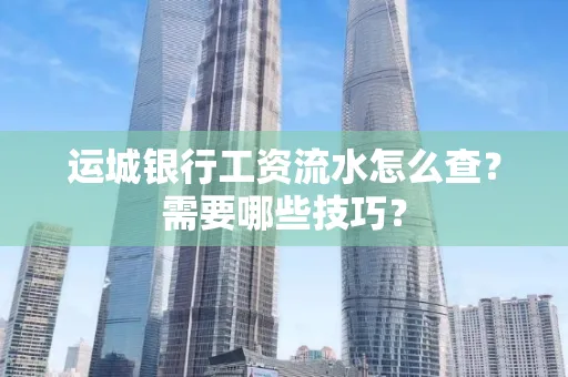 运城银行工资流水怎么查?需要哪些技巧?