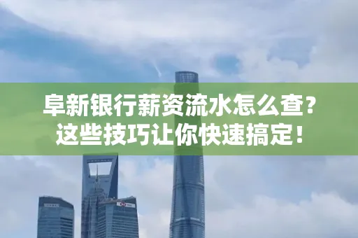 阜新银行薪资流水怎么查?这些技巧让你快速搞定!