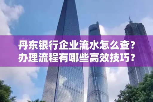 丹东银行企业流水怎么查？办理流程有哪些高效技巧？