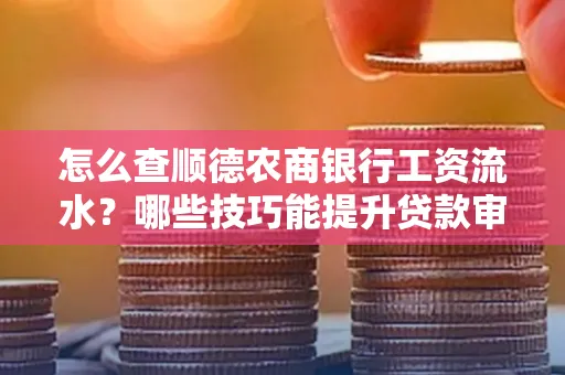 怎么查顺德农商银行工资流水？哪些技巧能提升贷款审核成功率？