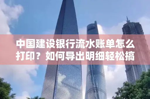 中国建设银行流水账单怎么打印?如何导出明细轻松搞定