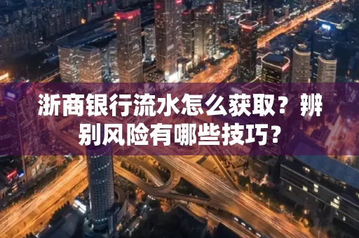 浙商银行流水怎么获取?辨别风险有哪些技巧?