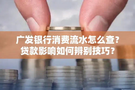 广发银行消费流水怎么查?贷款影响如何辨别技巧?