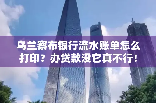 乌兰察布银行流水账单怎么打印?办贷款没它真不行!