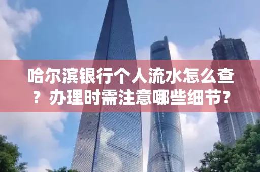 哈尔滨银行个人流水怎么查?办理时需注意哪些细节?快速获取技巧