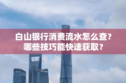白山银行消费流水怎么查？哪些技巧能快速获取？
