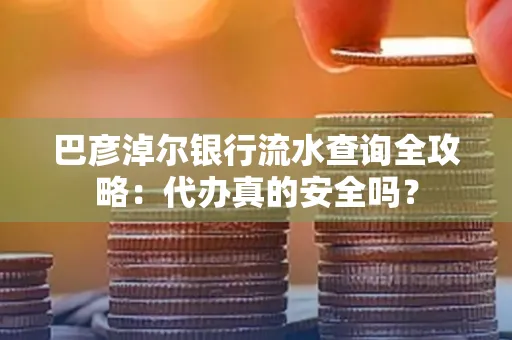 巴彦淖尔银行流水查询全攻略:代办真的安全吗?