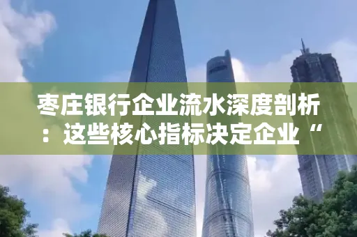 枣庄银行企业流水深度剖析:这些核心指标决定企业“钱袋子”健康度